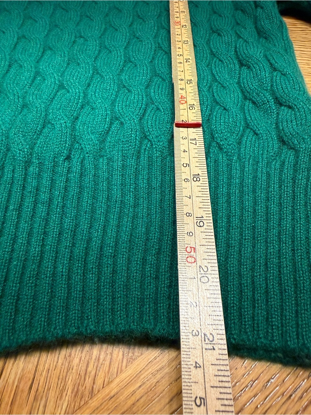 J.Crew 100% Cashmere Cable Knit Sweater Emerald Green Crewneck Size Small - Picture 10 of 10